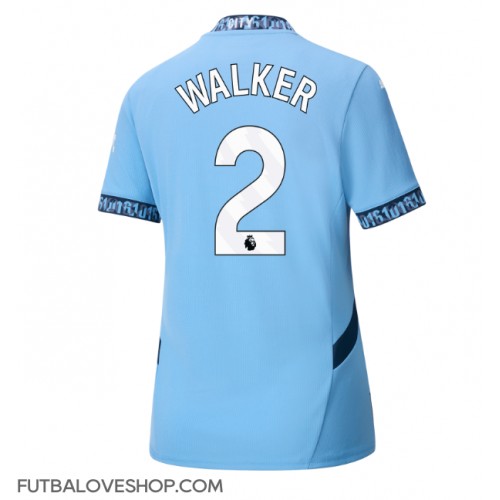 Dres Manchester City Kyle Walker #2 Domáci pre Ženy 2024-25 Krátky Rukáv